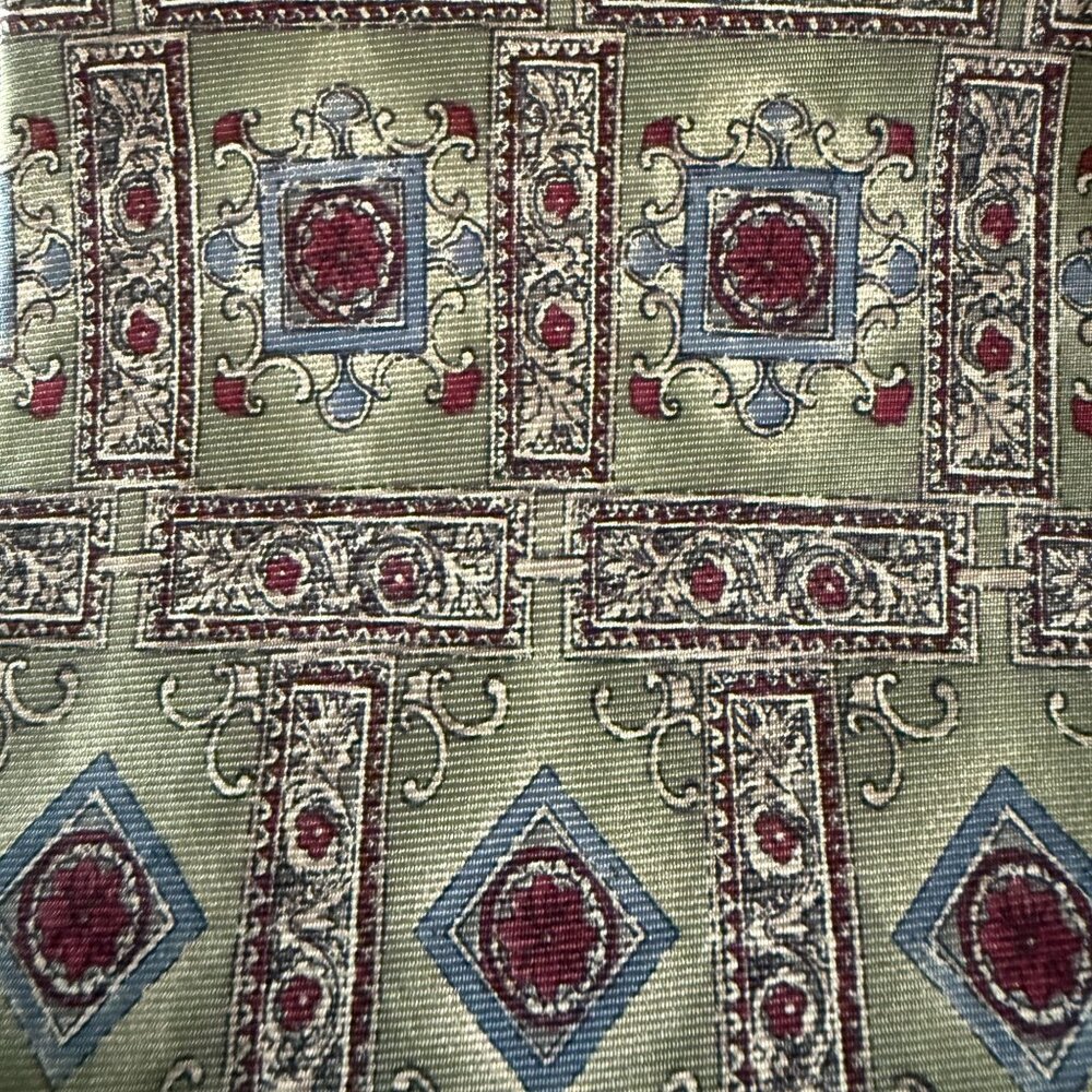 Lot Of 2 Vintage Etienne Aigner All Silk Neckties Floral Geometric Patterns USA - Picture 13 of 15